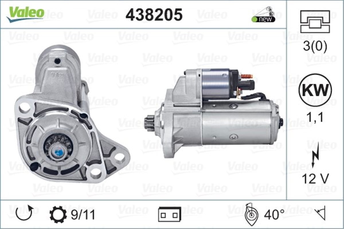AUDIMARŞ MOTORU AUDI-SKODA-VW-SEAT VALEO 438205VALEOVALEO 438205