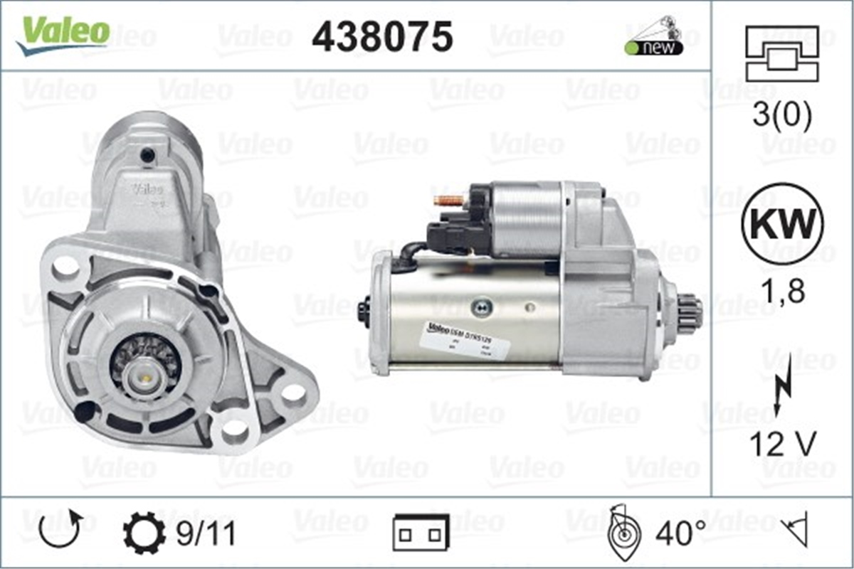 AUDIMARŞ MOTORU AUDI VALEO 438075VALEOVALEO 438075