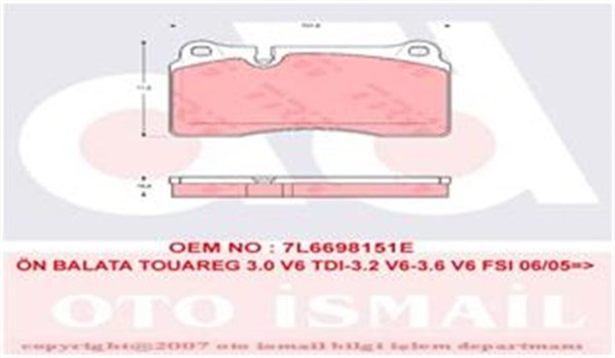 AUDIÖN BALATA TOUAREG 3.0 V6 TDI-3.2 V6-3.6 V6 FSI 06-05 AUDI TT 09 RANGE ROVER III SPORT 05 TRW GDB1670TRWTRW GDB1670