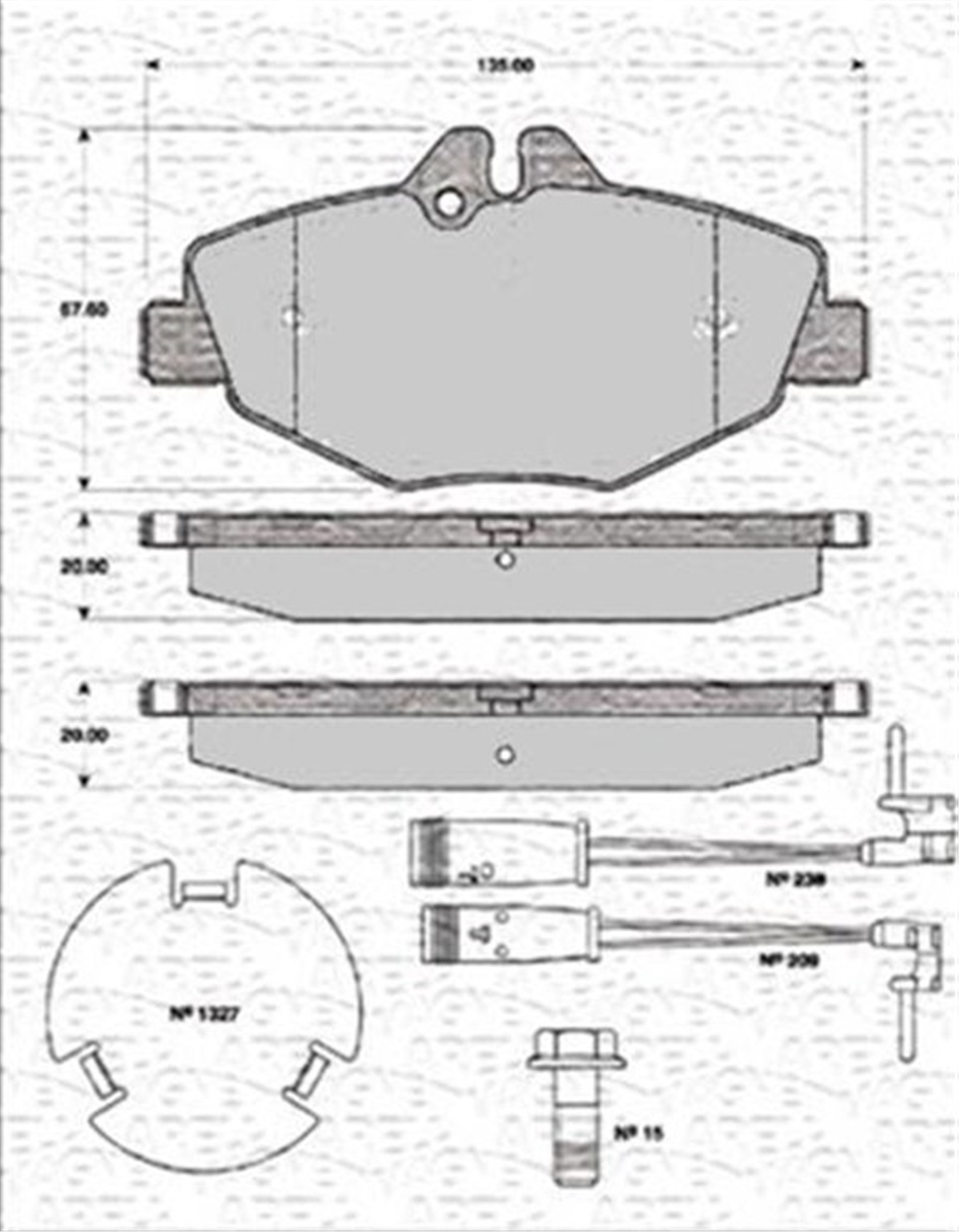 AVENSISARKA BALATA AVENSIS 1.8-2.0-2.0D-4D 2.4 3.03-11.08 COROLLA VERSO 1.6-1.8- 2.0 2.2D-4D 04-3.04-09 MARELLI 323700010100MARELLIMARELLI 323700010100