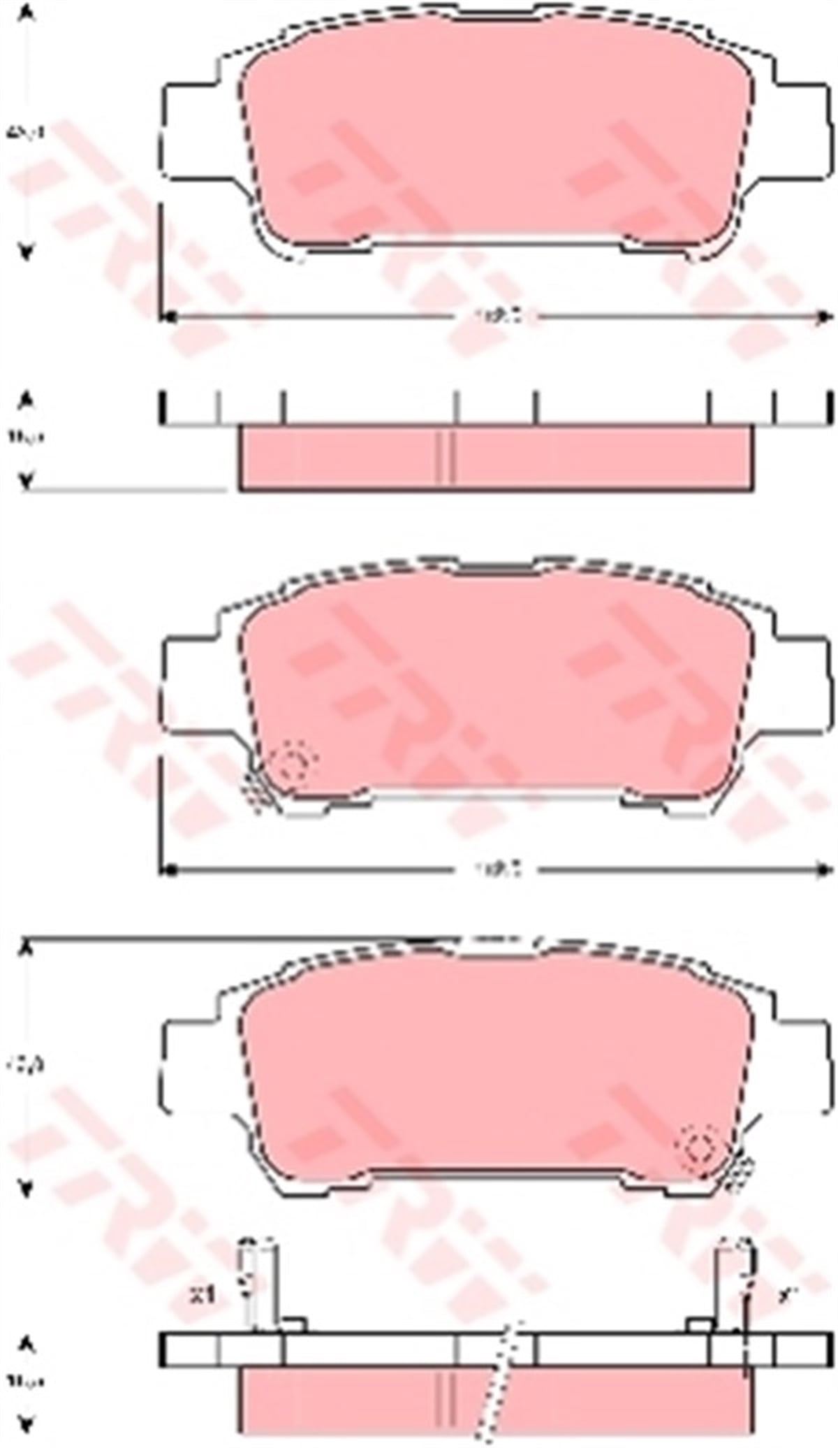 AVENSISARKA BALATA AVENSIS VERSO 2.0 VVT-I 01 11.09 AVENSIS VERSO 2.0D-4D 01 05 TRW GDB3249TRWTRW GDB3249