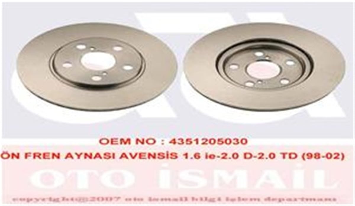 AVENSISÖN FREN AYNASI AVENSIS 1.6 VVTİ-1.8 VVTİ İE-2.0D-2.0TD 97-2.03 260X25X5DLXHAVALI VALEO 186705VALEOVALEO 186705