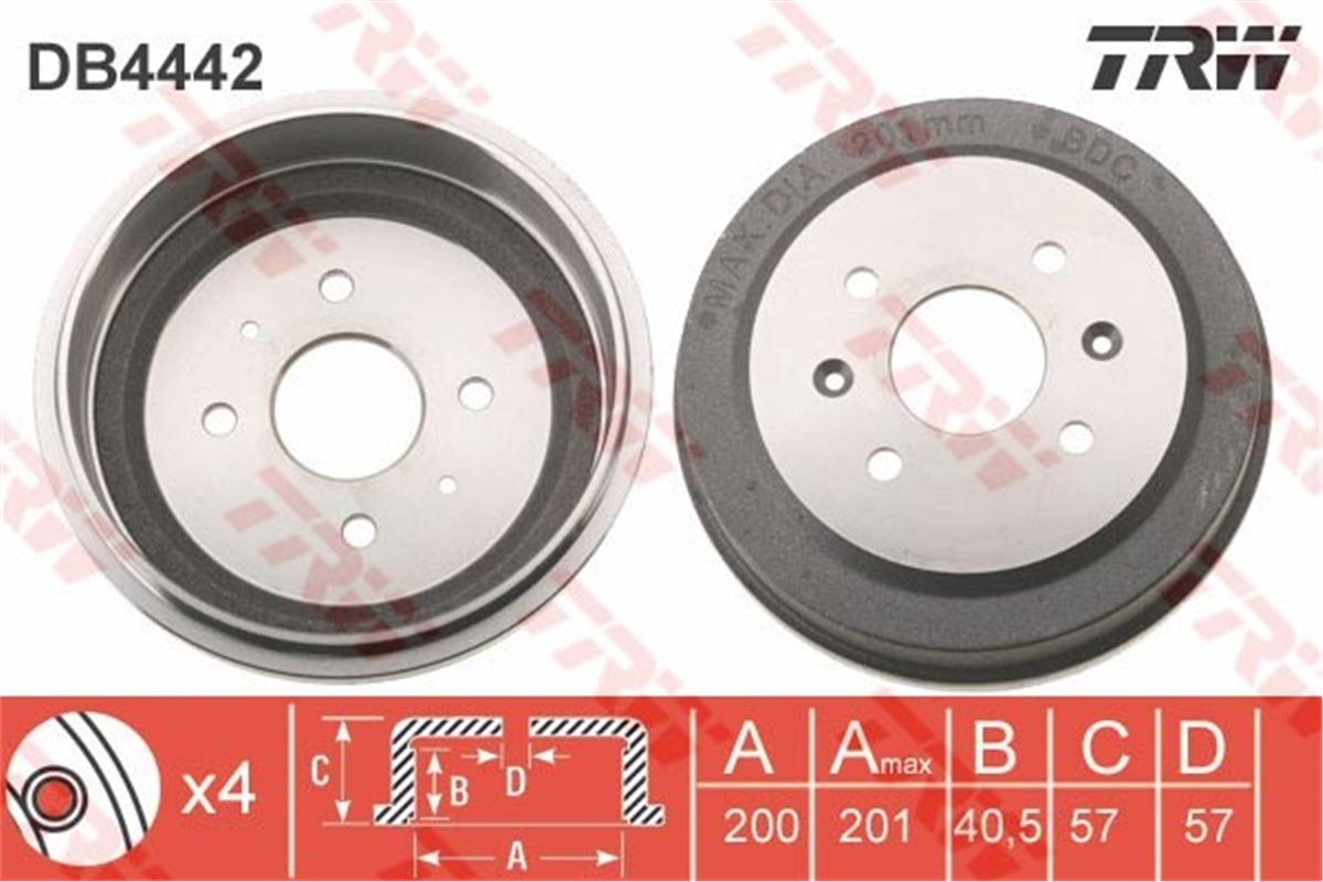 AVEOARKA KAMPANA AVEO1.2-1.408 TRW DB4442TRWTRW DB4442