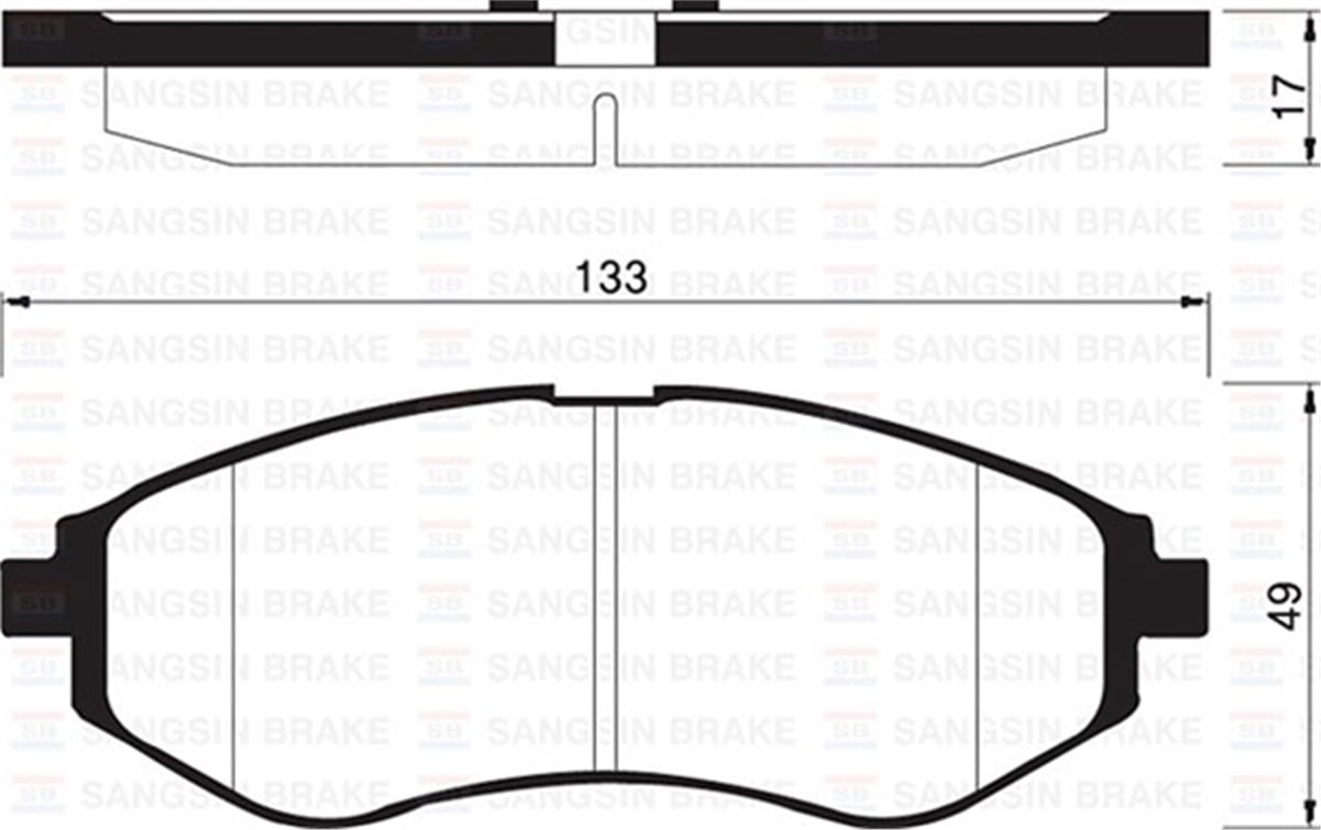 AVEOÖN BALATA KALOS 1.4 02 AVEO 1.2-1.4 06 GDB3330 SANGSIN SP1158SANGSINSANGSIN SP1158