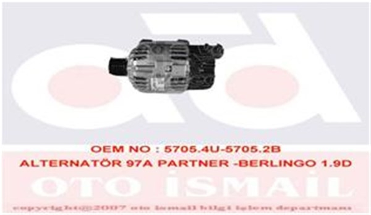 BERLINGOALTERNATÖR 97A PARTNER -BERLINGO 1.9D DW8 542489 VALEO 439248VALEOVALEO 439248