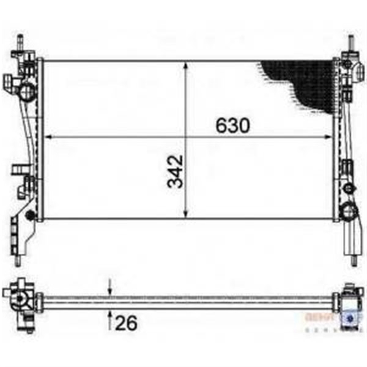 BERLINGORADYATOR 307-407-C4-C5-BERLINGO-PARTNER1.6-1.8-2.0 HDİ AC KLİMASIZ MEK MOTORTEC PEG0744MOTORTECMOTORTEC PEG0744