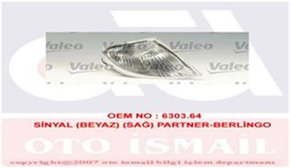 BERLINGOSİNYAL SAĞ PARTNER-BERLINGO 07-96-12-02 VALEO 086384VALEOVALEO 086384