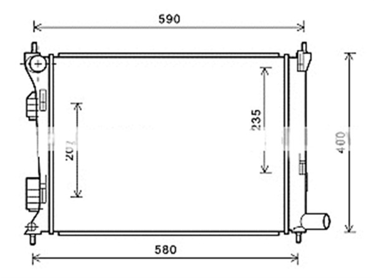 BLUERADYATOR BRAZİNG ACCENT BLUE 1.4İ-1.6İ- İ20 1.4İ MEK 500X382X16 ORIS BHY120ORISORIS BHY120