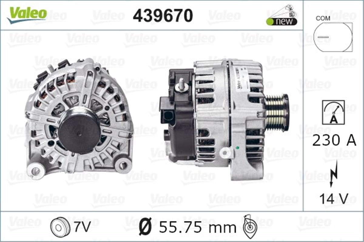 BMWALTERNATÖR BMW 5. 7. X6 VALEO 439670VALEOVALEO 439670