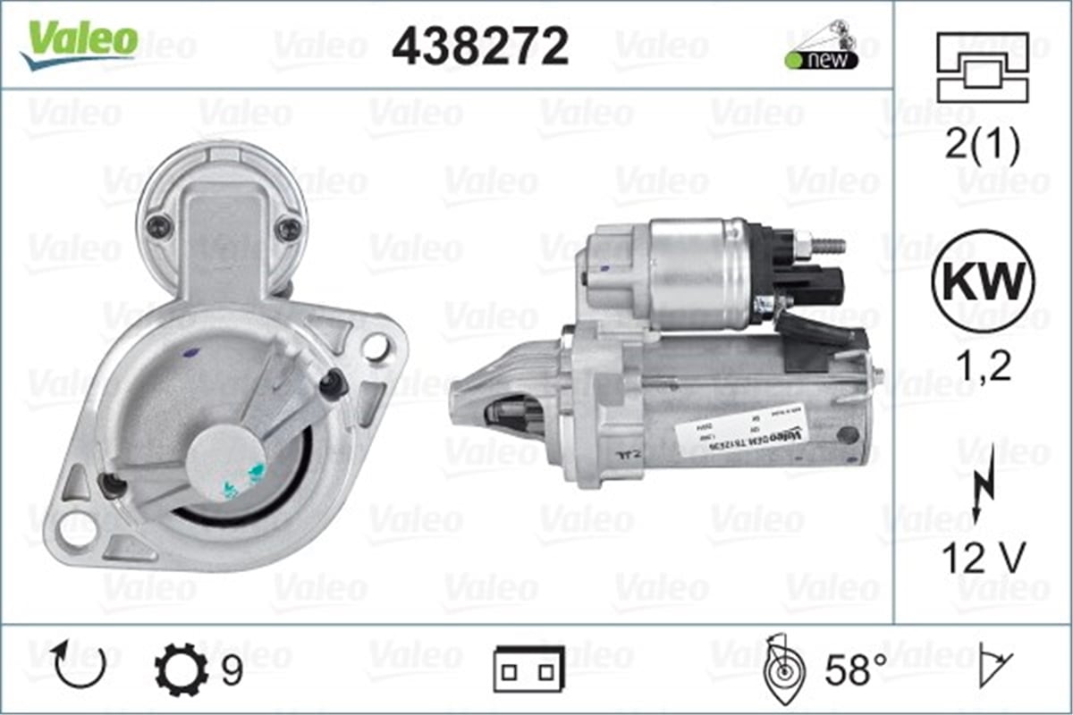 BMWMARŞ MOTORU BMW VALEO 438272VALEOVALEO 438272