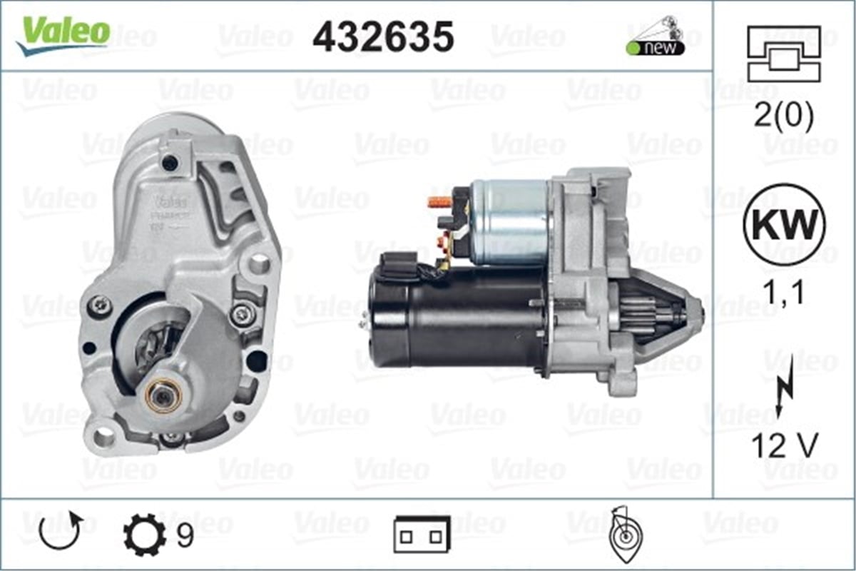 BMWMARŞ MOTORU D6RA 55 BMW VALEO 432635VALEOVALEO 432635