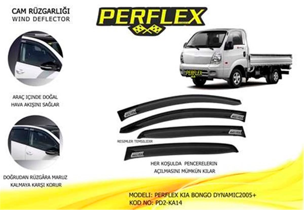 BONGOCAM RÜZGARLIĞI KIA BONGO DYNAMIC 2005 2 Lİ PERFLEX PD2-KA14PERFLEXPERFLEX PD2-KA14
