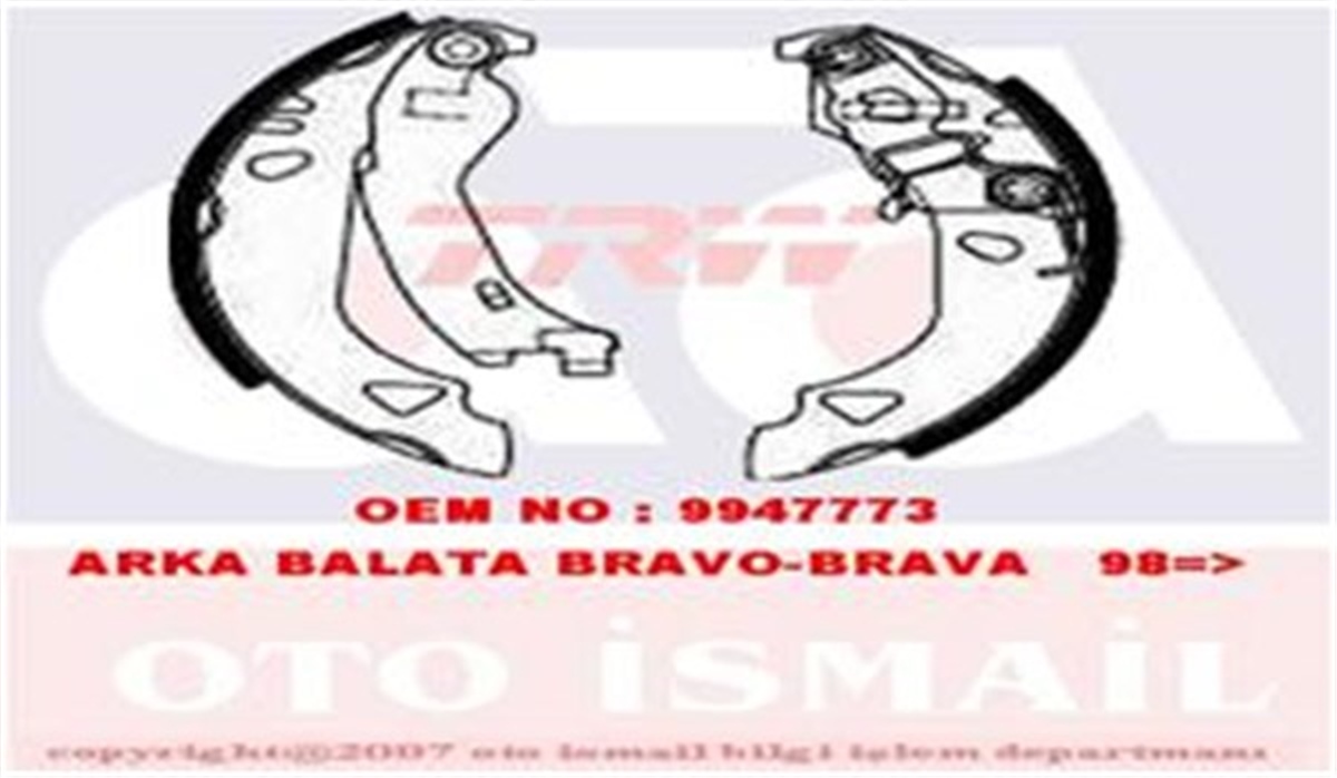 BRAVAARKA PABUÇ BALATA BRAVO 1.2 1.4 1.9D 95-01 BRAVA 95-01 PUNTO 1.2 1.6 1.7D 93-00 Y 1.2 180X32 TRW GS8570TRWTRW GS8570
