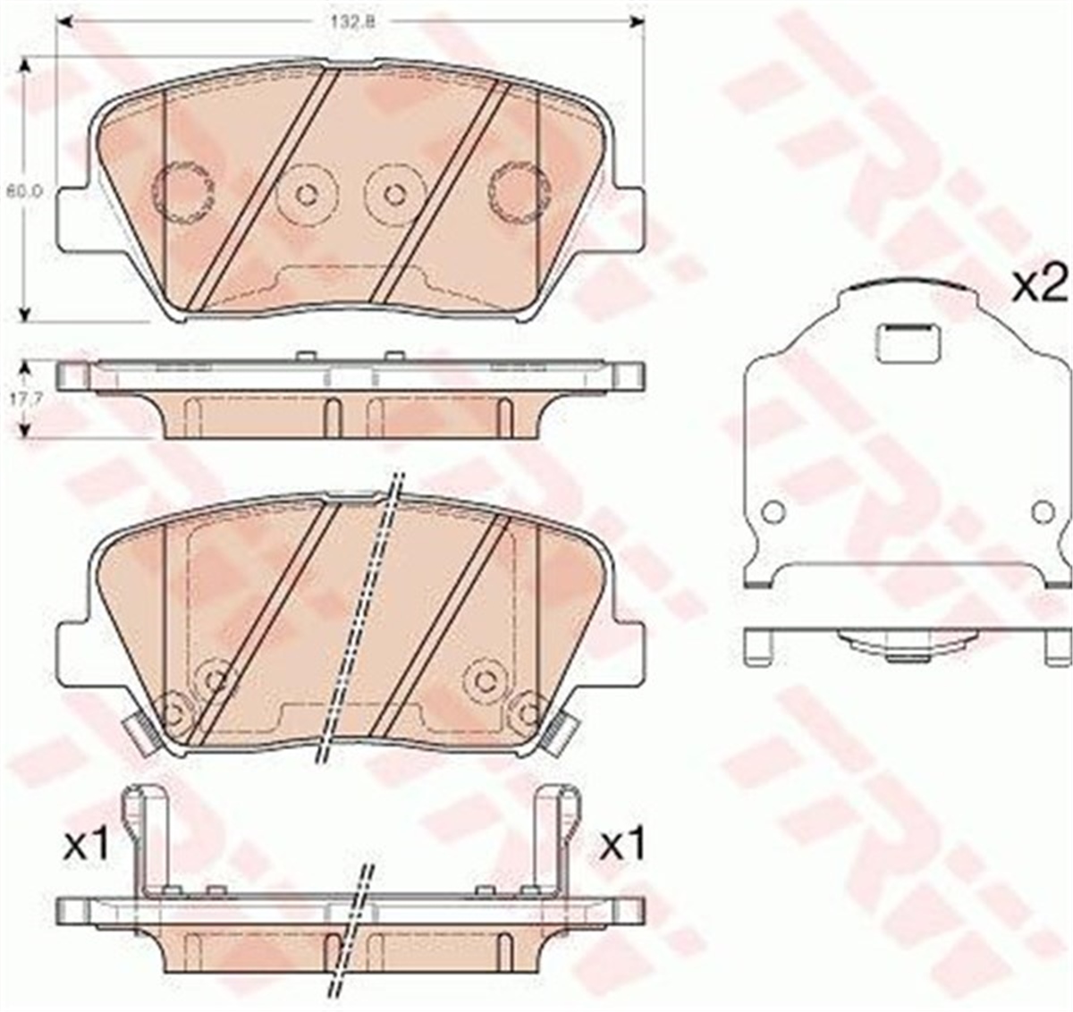 CEEDÖN BALATA I30 11-16 VELOSTER 11 CARENSIV 13 CEED 12 SORENTO II 09 TRW GDB3549TRWTRW GDB3549