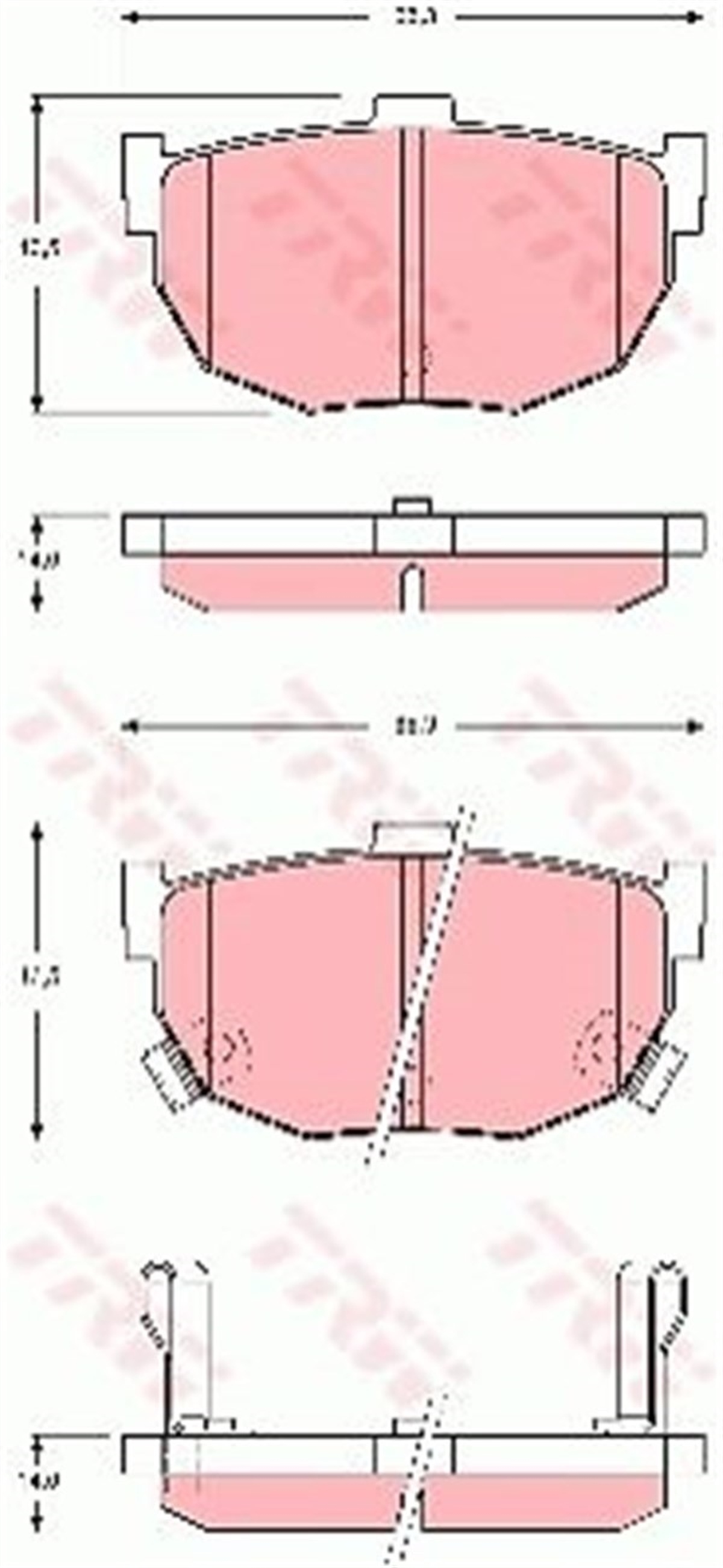 CERATOARKA BALATA CERATO VE SEDAN 1.5CRDI-1.6-2.0-2.0CRDI 04 ELANTRA 1.6 2.0 95 06 COUPE 96-09 TRW GDB3368TRWTRW GDB3368