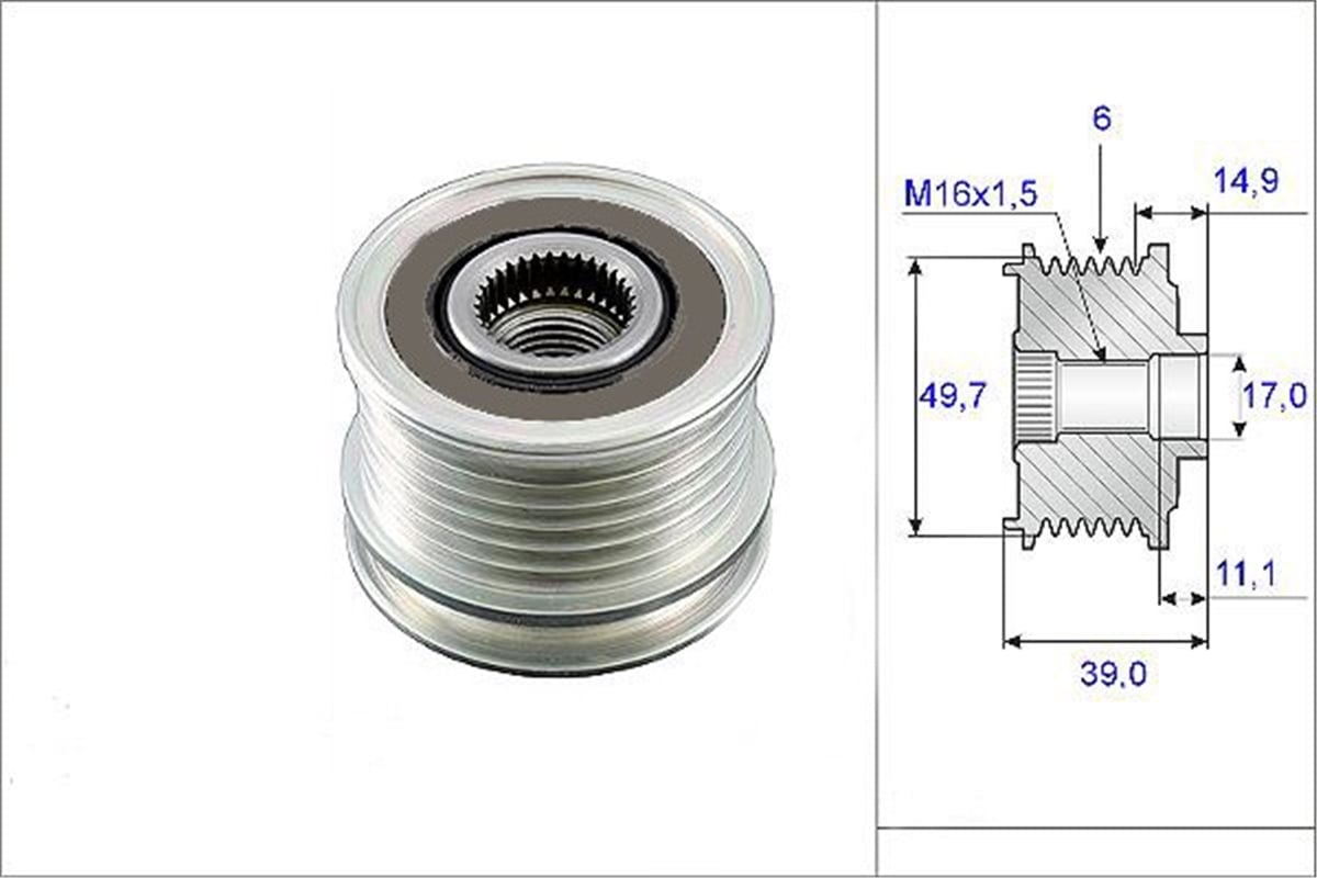 CHEROKEEALTERNATÖR KASNAĞI RULMANLI JEEP GRAND CHEROKEE-MERCEDES C SERİSİ-VITO-SPRINTER VALEO 588020VALEOVALEO 588020