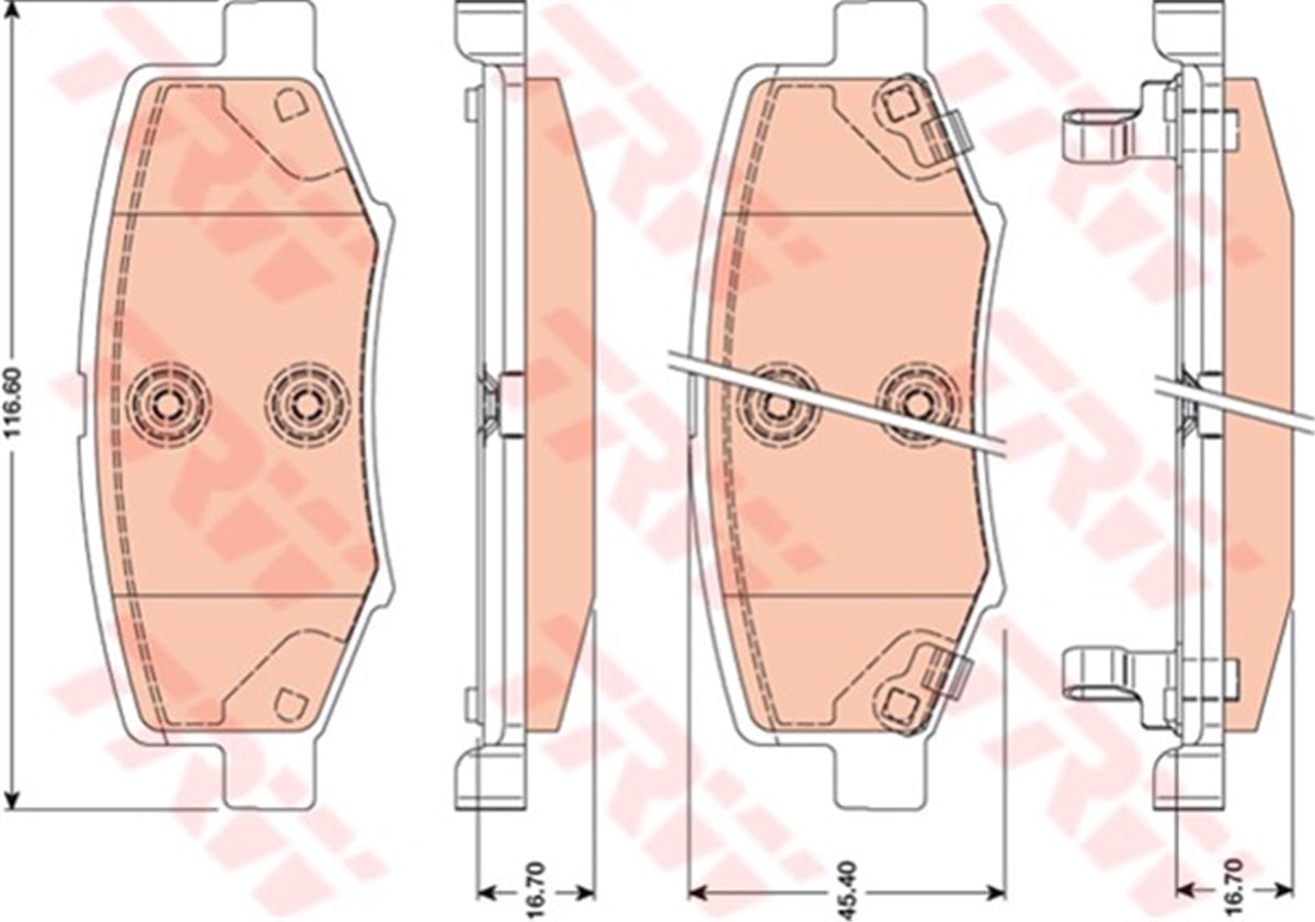 CHEROKEEARKA BALATA NİTRO 2.8 CRD 3.7 4.0 6.07 CHEROKEE 2.4 3.6 3.8 2.8CRDİ 07 11 TRW GDB4145TRWTRW GDB4145