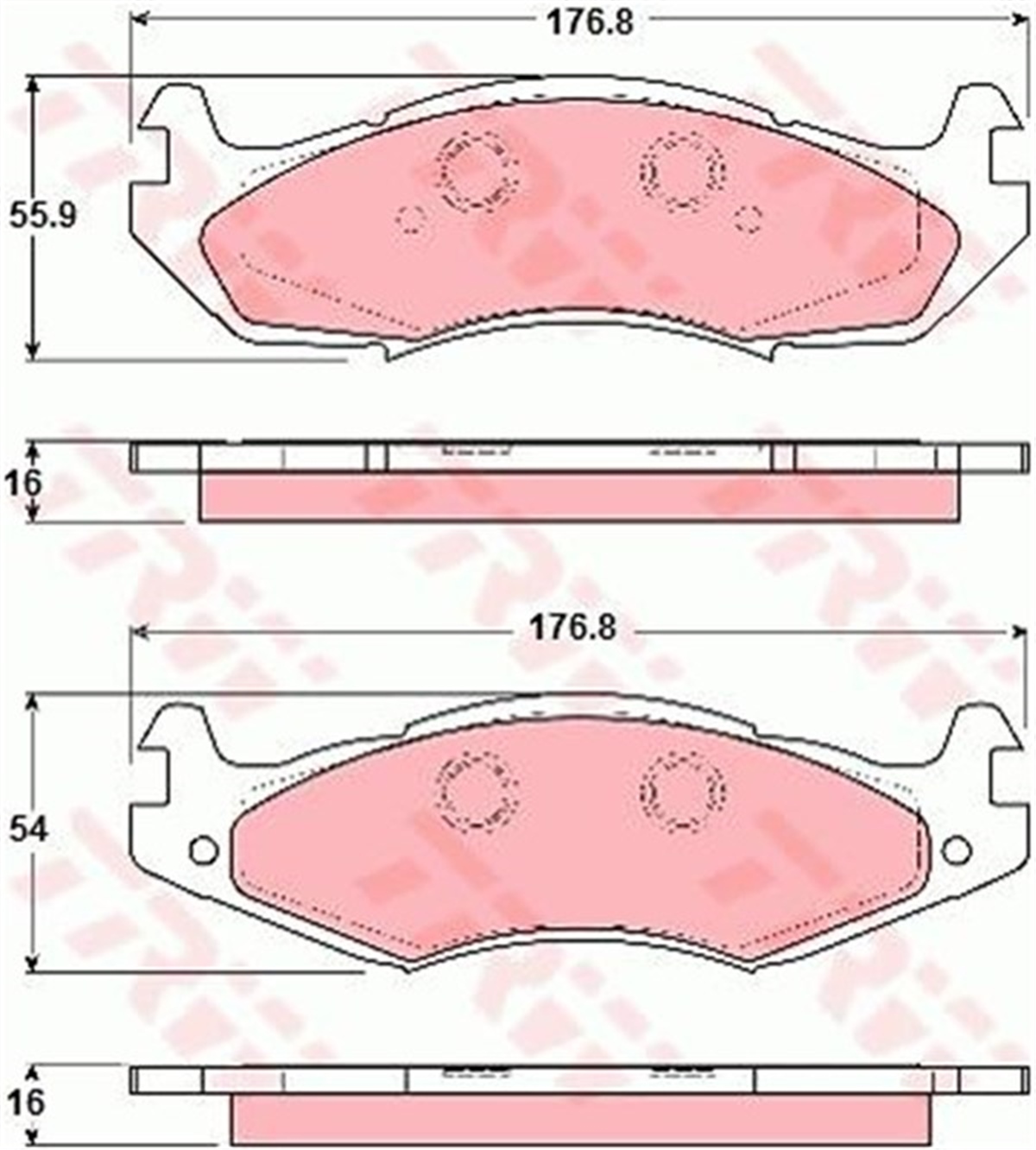 CHEROKEEÖN BALATA HUMMER 92-04 JEEP CHEROKEE 84-01 WRANGLER 86-90 TRW GDB1207TRWTRW GDB1207