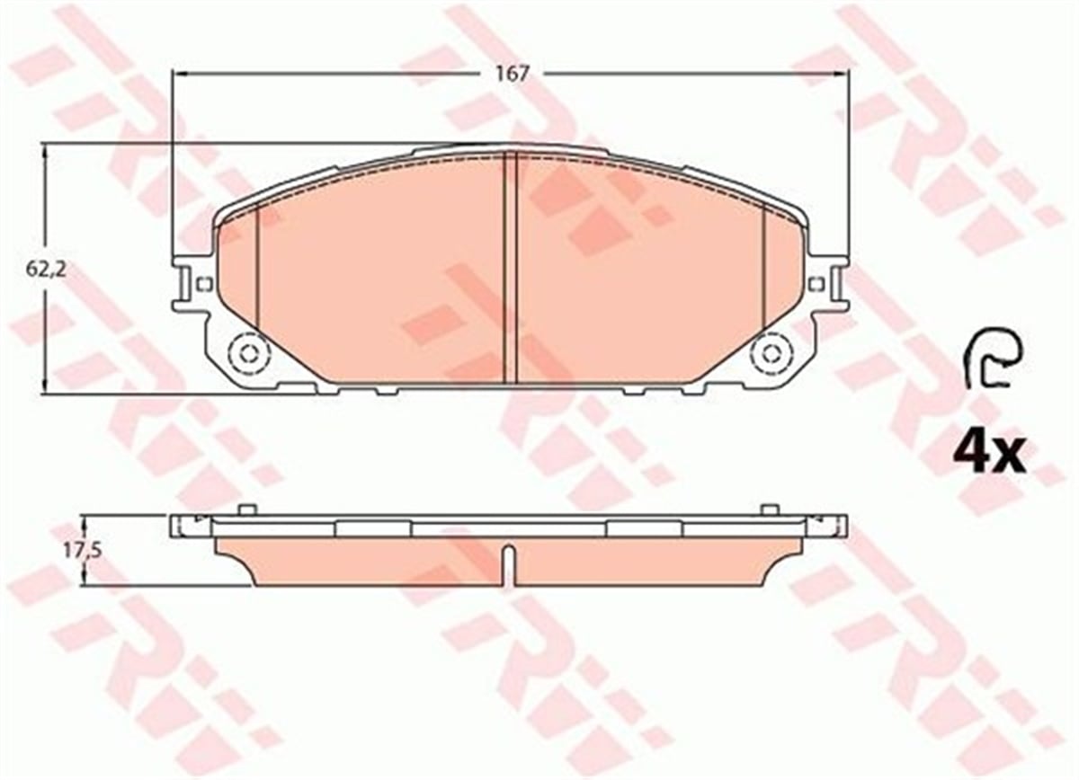 CHEROKEEÖN BALATA JEEP CHEROKEE 14 TRW GDB2094TRWTRW GDB2094