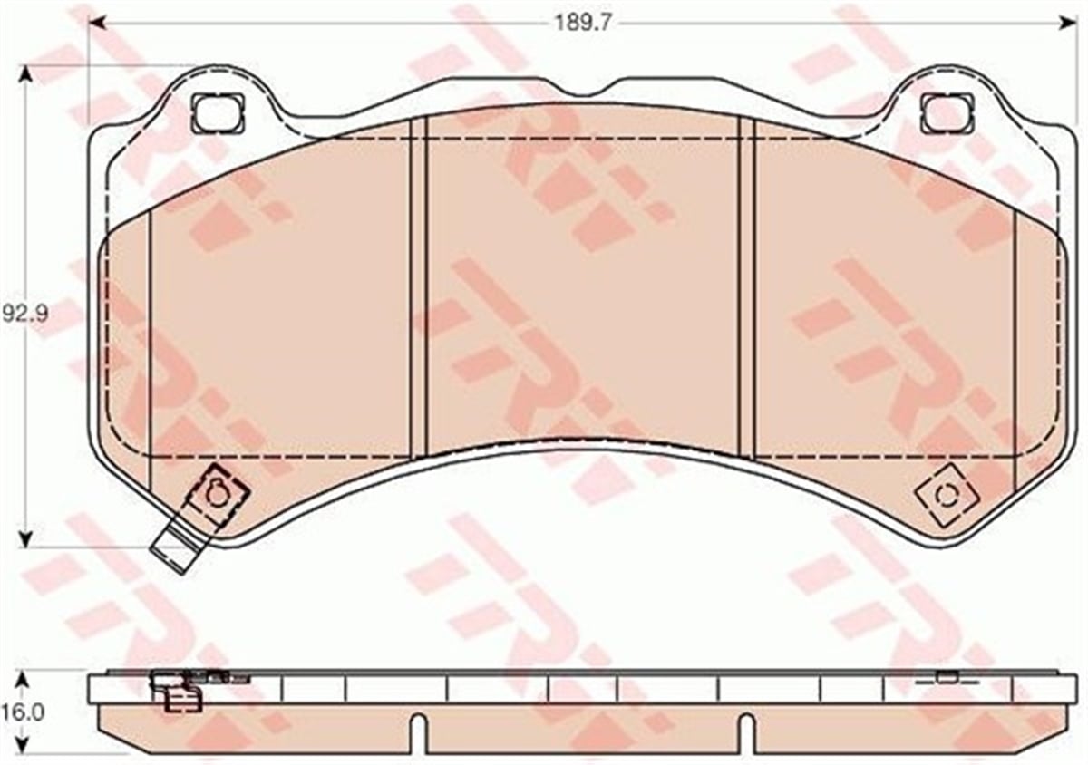 CHEROKEEÖN BALATA JEEP GRAND CHEROKEE IV 3.6 V6 4X4 10 3.6 VVT 4X4 16 TRW GDB4450TRWTRW GDB4450