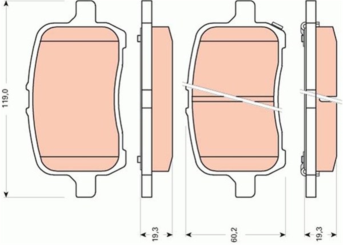CHEVROLETÖN BALATA OPEL GT 07 CHEVROLET HHR 07-11 TRW GDB1755TRWTRW GDB1755