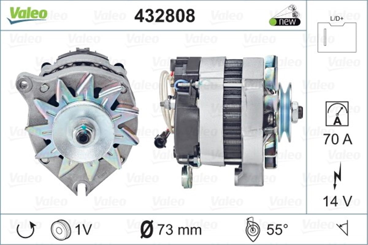 CITROENALTERNATÖR A14N91 CITROEN-PEUGEOT-FIAT VALEO 432808VALEOVALEO 432808