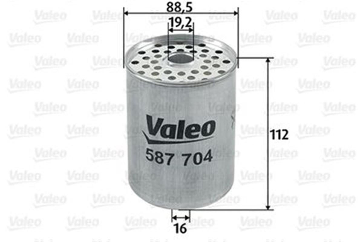 CITROENYAKIT FİLTRESİ MAZOT CITROEN C 15 1.8 D-PEUGEOT 205 1.8 D VALEO 587704VALEOVALEO 587704