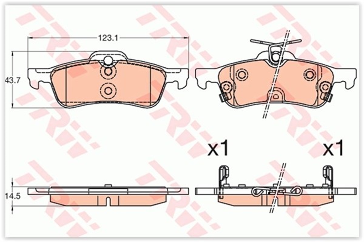 CIVICARKA BALATA CIVIC 12 TRW GDB3588TRWTRW GDB3588