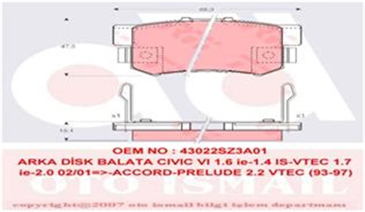 CIVICARKA BALATA CIVIC VII 01-05 - CIVIC VIII 05 ACCORD VII 98-02 - ACCORD VIII 06 TRW GDB3175TRWTRW GDB3175