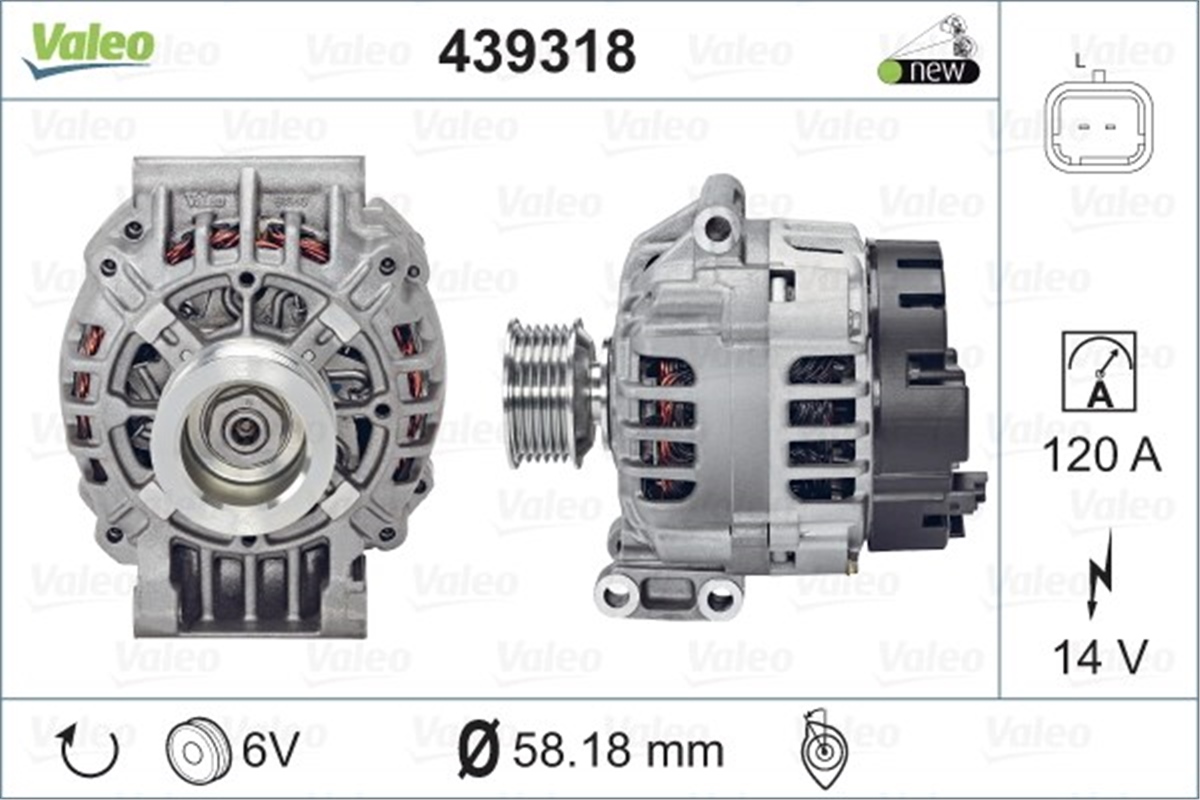 CLIOALTERNATÖR RENAULT CLIO II VALEO 439318VALEOVALEO 439318