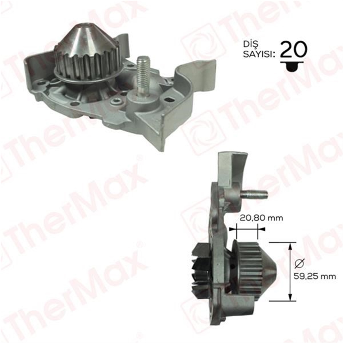 CLIODEVİRDAİM KANGOO 97 CLIO II 98-05 MEGANE 96 E7J RN-RT-RXE 1.4 PA633 T THERMAX T01.176THERMAXTHERMAX T01.176