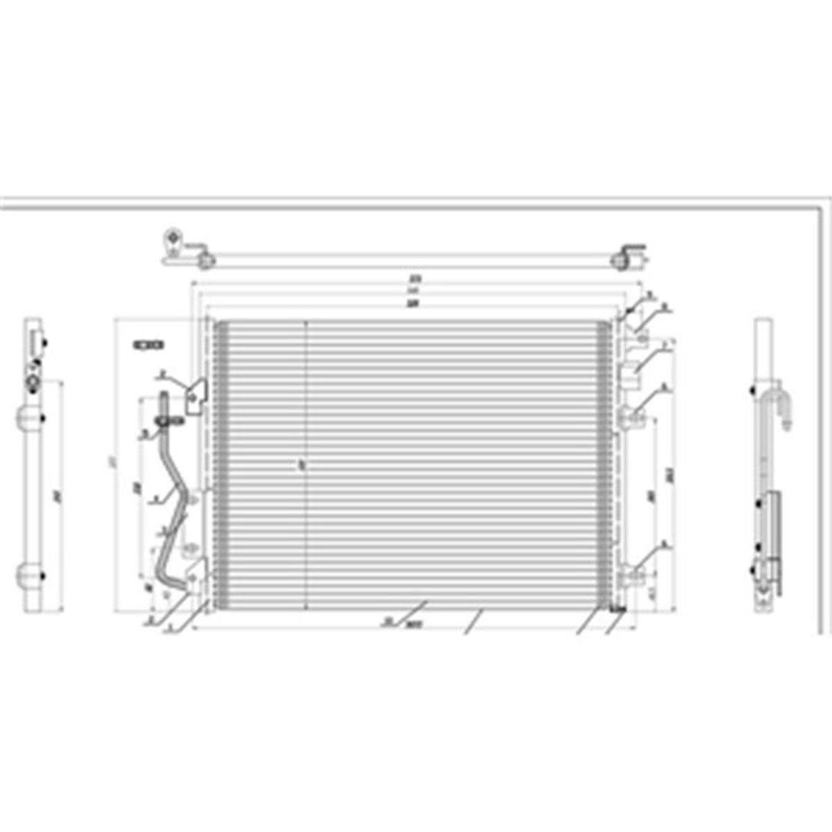 CLIOKLİMA KONDENSERİ BRAZİNG CLIO II-KANGOO 1-2-1.4-1.5DCI-1.6-1.9 97-01 553X379X16 ORIS CRN083ORISORIS CRN083