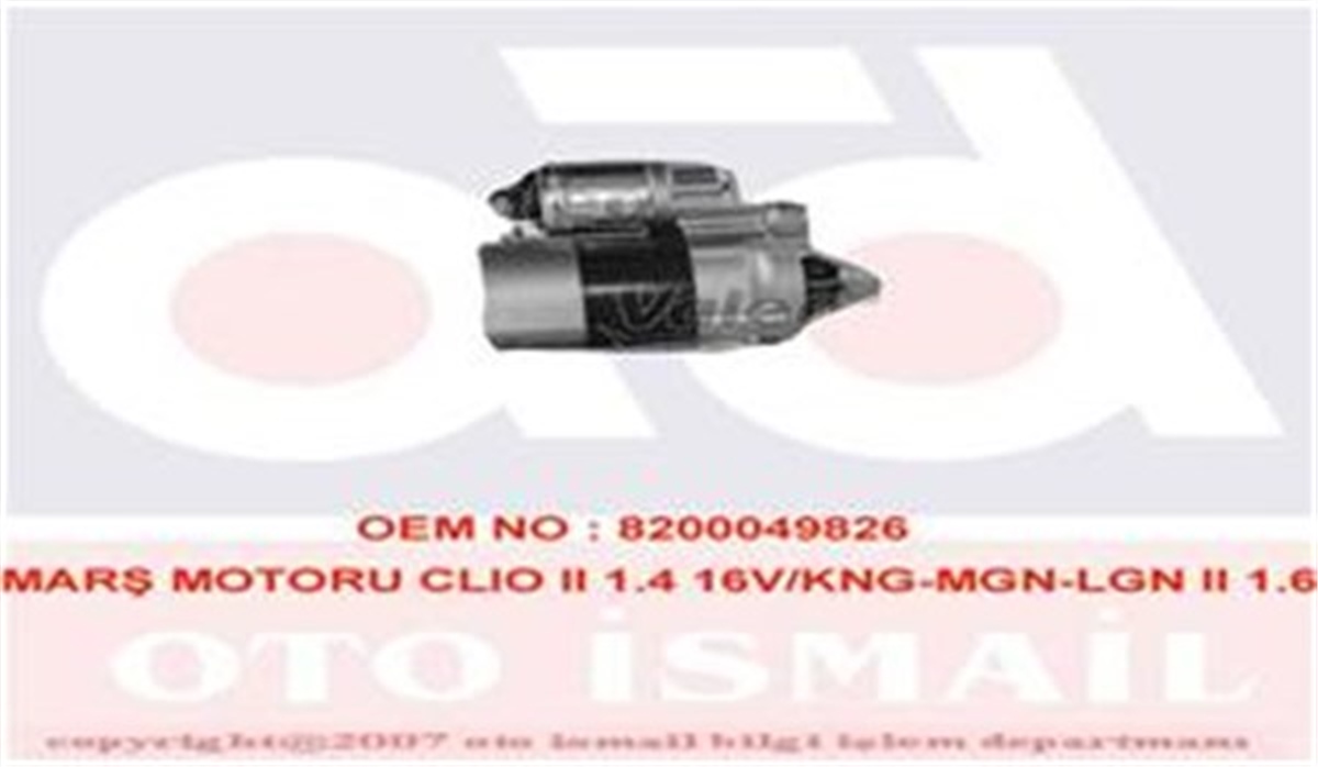 CLIOMARŞ MOTORU CLIO II 1.4 16V-KANGOO-MEGANE-LGN II 1.6 16V K4M-K7M VALEO 438110VALEOVALEO 438110