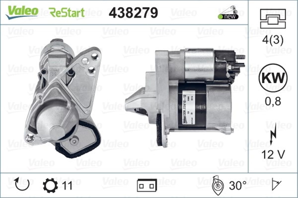 CLIOMARŞ MOTORU RENAULT CLIO . MEGANE VALEO 438279VALEOVALEO 438279