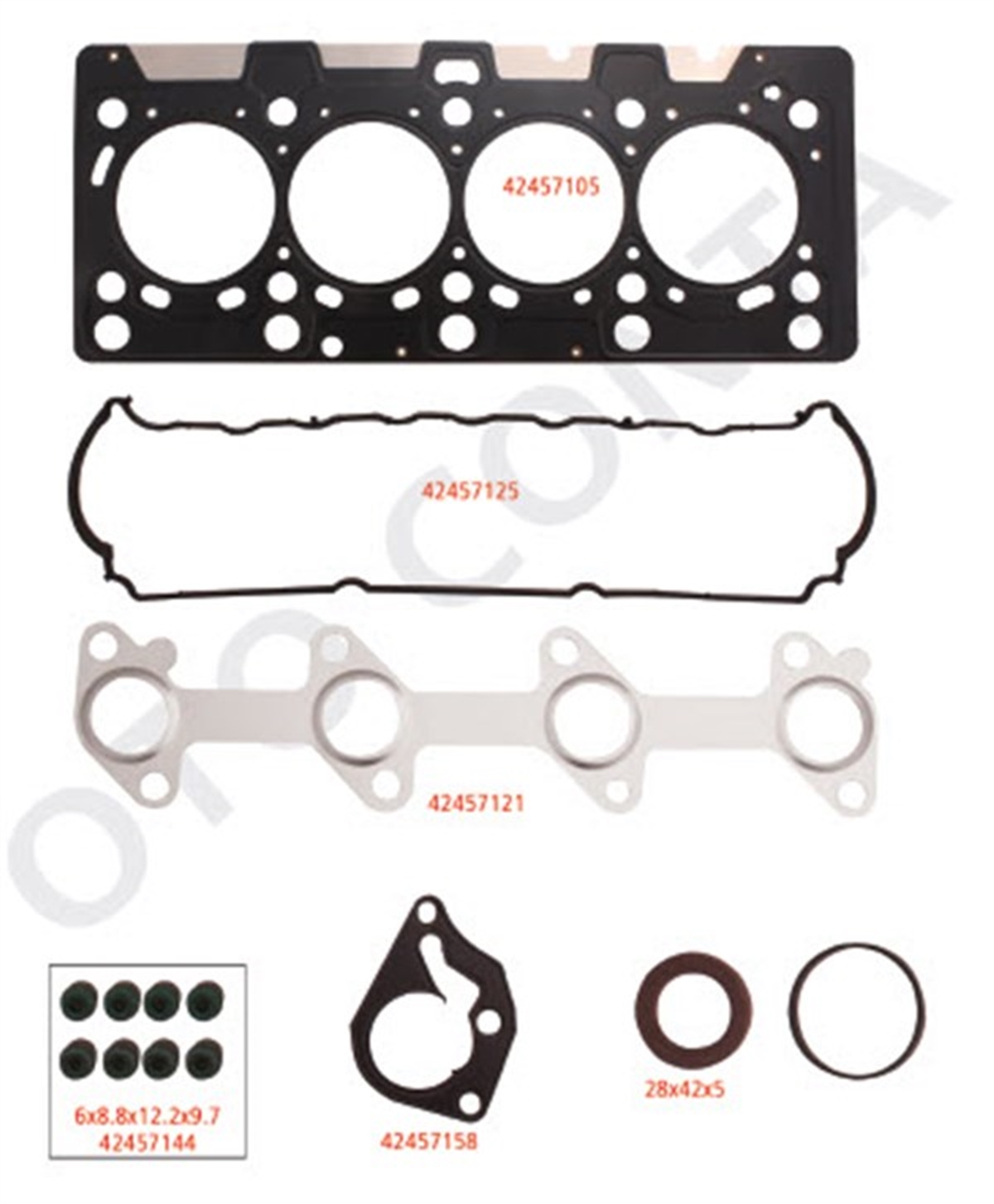 CLIOMOTOR TAKIM CONTASI KANGOO-CLIO-MEGANE II-LOGAN 1.5 DCİ K9K TEFLON KEÇELİ SUBAP LASTİKLİ SKC Lİ OTOCONTA 42457102OTOCONTAOTOCONTA 42457102