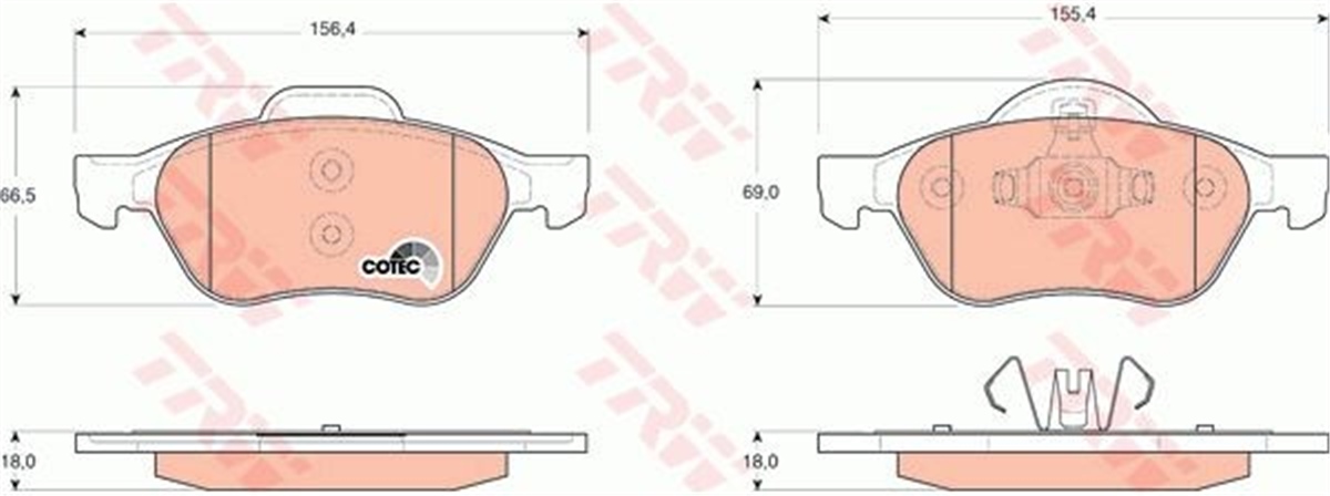 CLIOÖN BALATA MEGANE II SCENIC 15 DCI-1.6 16V 03 CLIO III 2.016V 2.06 TRW GDB1687TRWTRW GDB1687