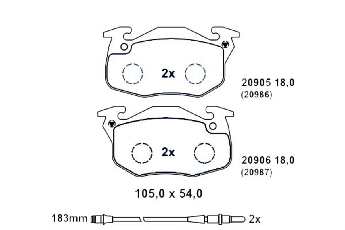 CLIOÖN BALATA R9-R11-R19 CLIO-EXP-PEUGEOT 106-P206 OPTIMAL BP-09415SDOPTIMALOPTIMAL BP-09415SD