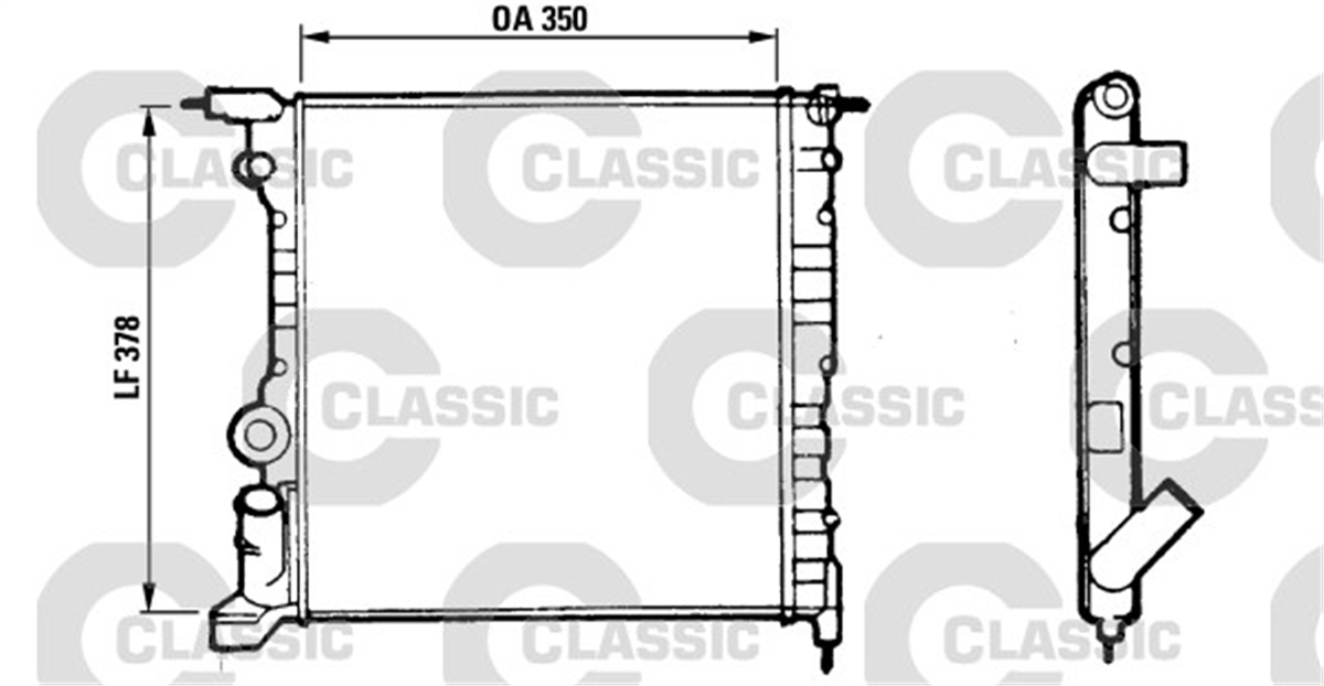 CLIORADYATOR CLASSIC CLIO 2 SIRA AL PL SİSTEM VALEO 316656VALEOVALEO 316656