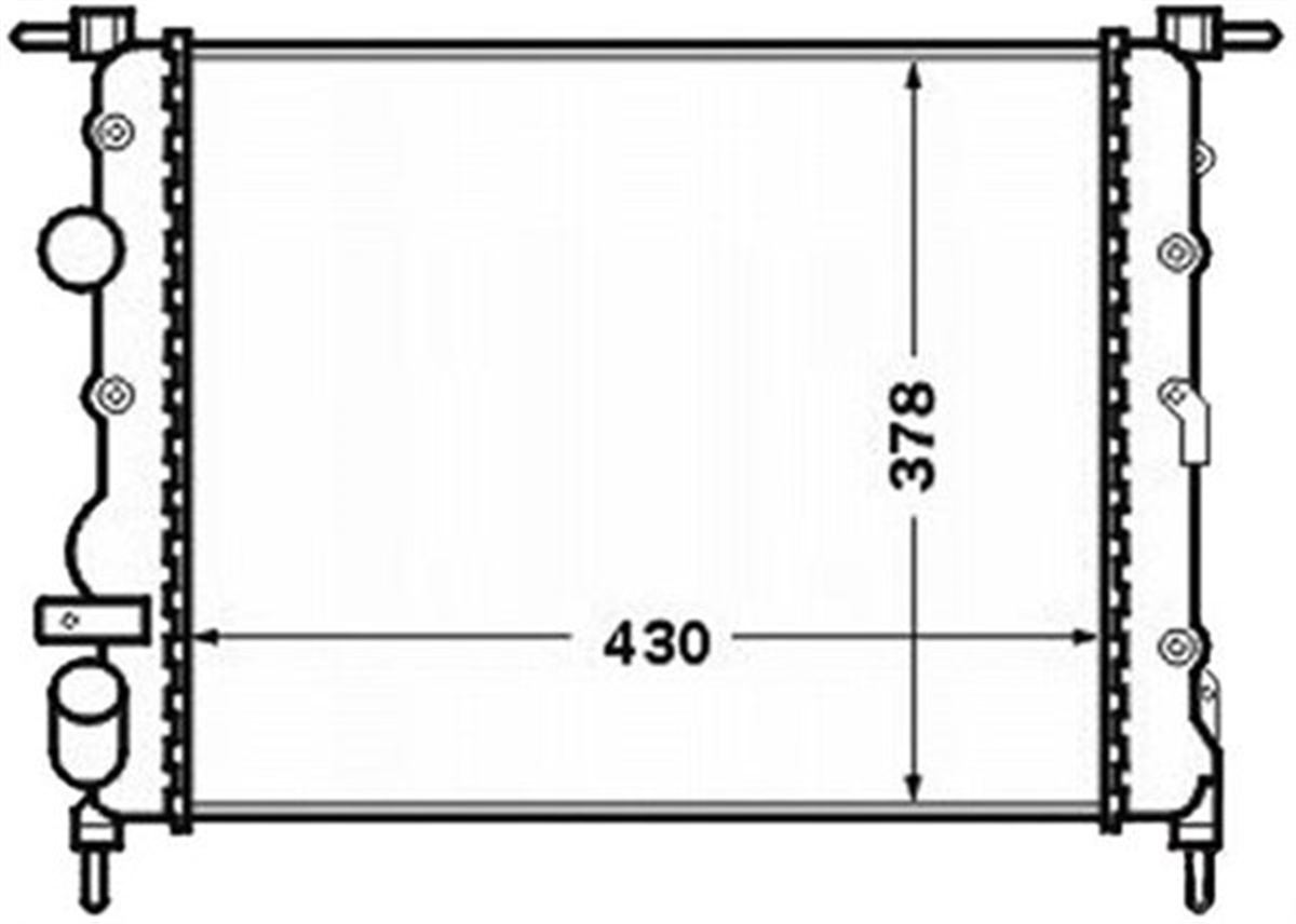 CLIORADYATOR CLIO II-LOGAN 04 KANGOO 01 MEGANE 96 1.4-1.61.5D-1.9 KLİMASIZ MEK 430X377X23 ORIS MRN933ORISORIS MRN933