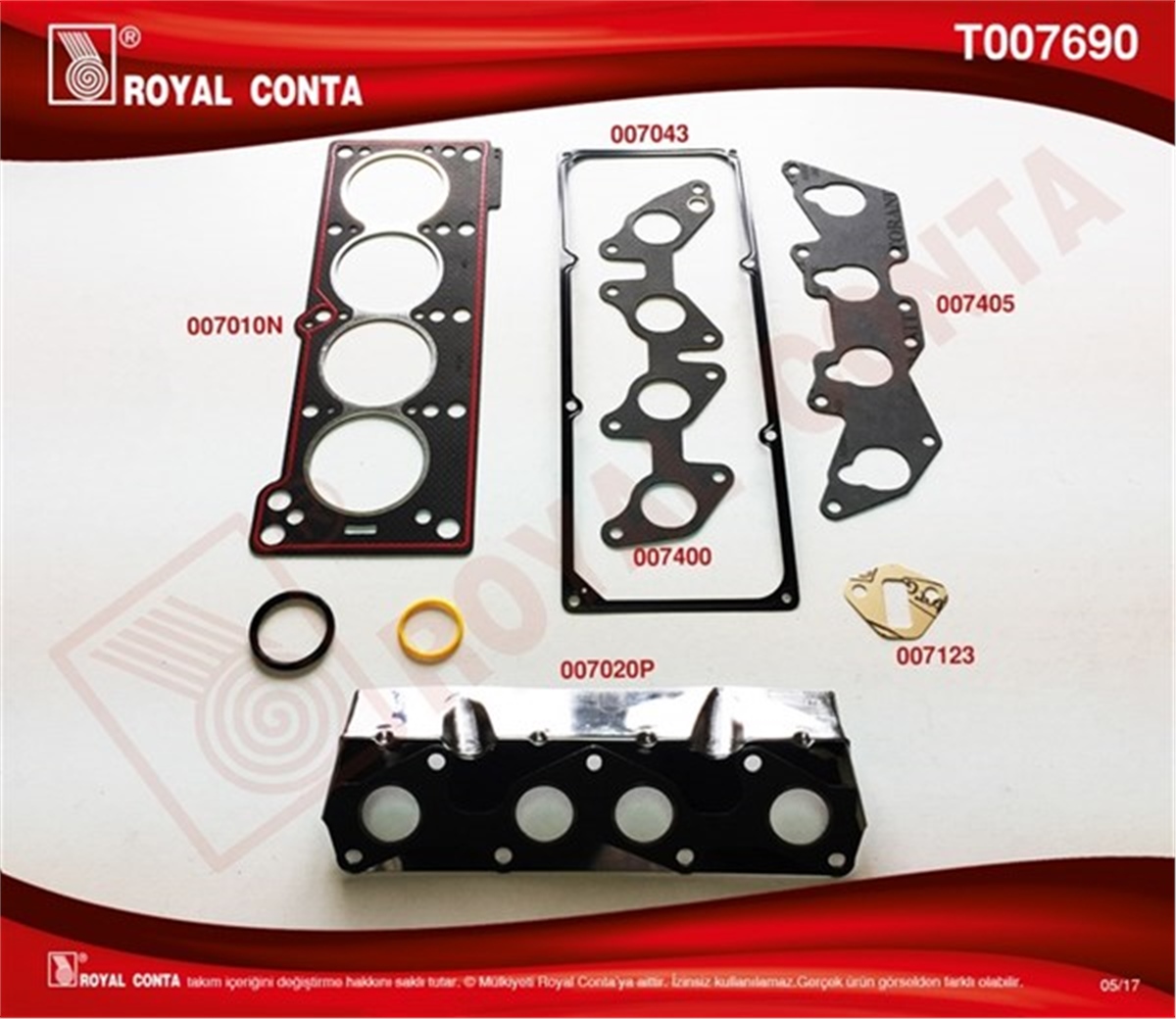CLIOÜST TAKIM CONTA KEÇESİZ R9 BROADWAY RNI-R19-CLIOE6J-E7J 1.4 ROYAL T007690ROYALROYAL T007690
