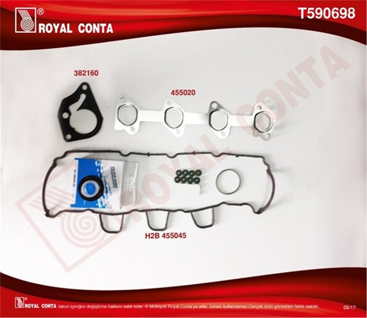 CLIOÜST TAKIM CONTA REINZ KE SUB.L SİLİNDİR KAPAK CONTASI SİZ MEGANE III-FLUENCE-CLIO III-KANGOO-SCENIC III-DUSTER-LOGAN 1.5DCİ ROYAL T590698ROYALROYAL T590698