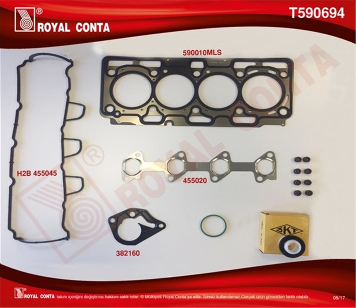 CLIOÜST TAKIM CONTA SKT KEÇ SUB.L MEGANE III-FLUENCE-CLIO III-KANGOO-SCENIC III-DUSTER-LOGAN-SANDERO 1.5DCİ ROYAL T590694ROYALROYAL T590694