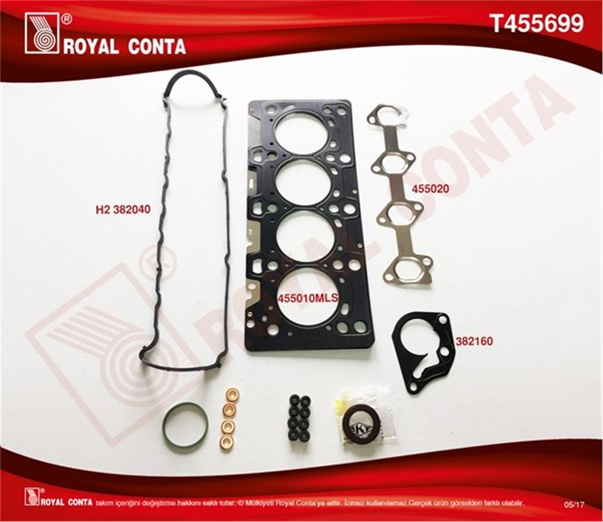 CLIOÜST TAKIM CONTA SKT KEÇELİ-SUB.LASTİKLİ CLIO III-MEGANE III 05 1.5 DCİ ROYAL T455699ROYALROYAL T455699