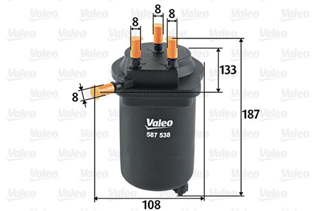 CLIOYAKIT FİLTRESİ MAZOT RENAULT CLIO II 1.5 DCI VALEO 587538VALEOVALEO 587538
