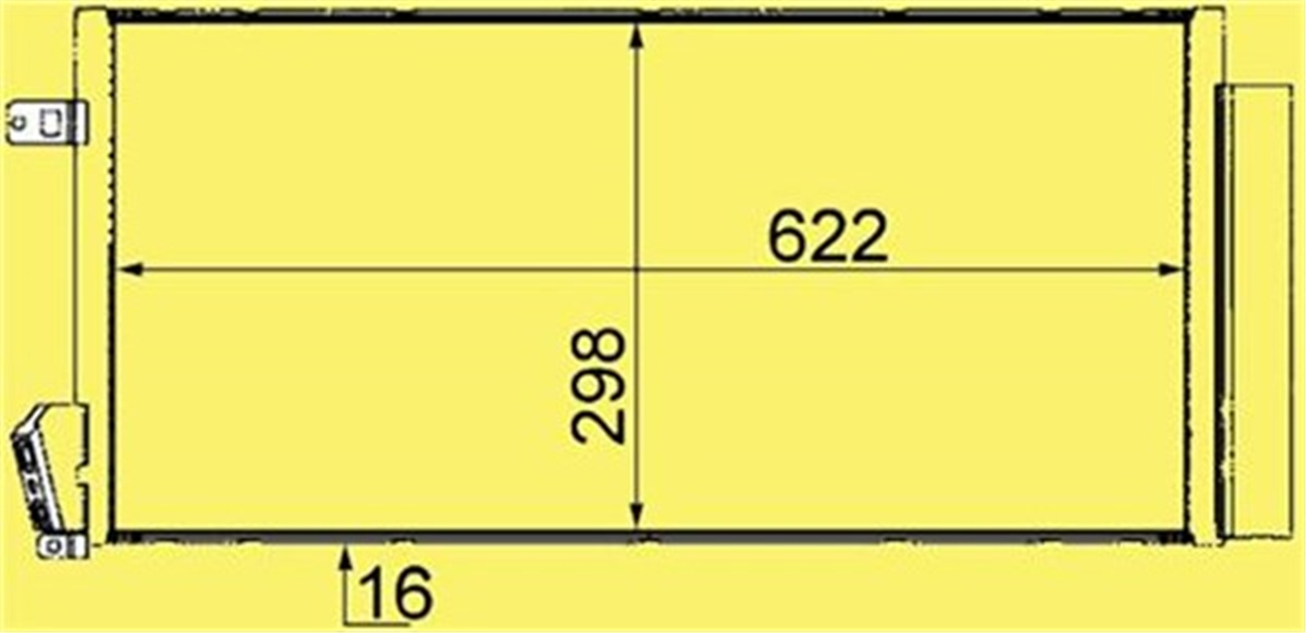 COMBOKLİMA KONDENSERİ DOBLO 10 COMBO 12 1.3 DMTJ-1.6 DMTJ-2.0 DMTJ 669X293X16 ORIS CFI048ORISORIS CFI048