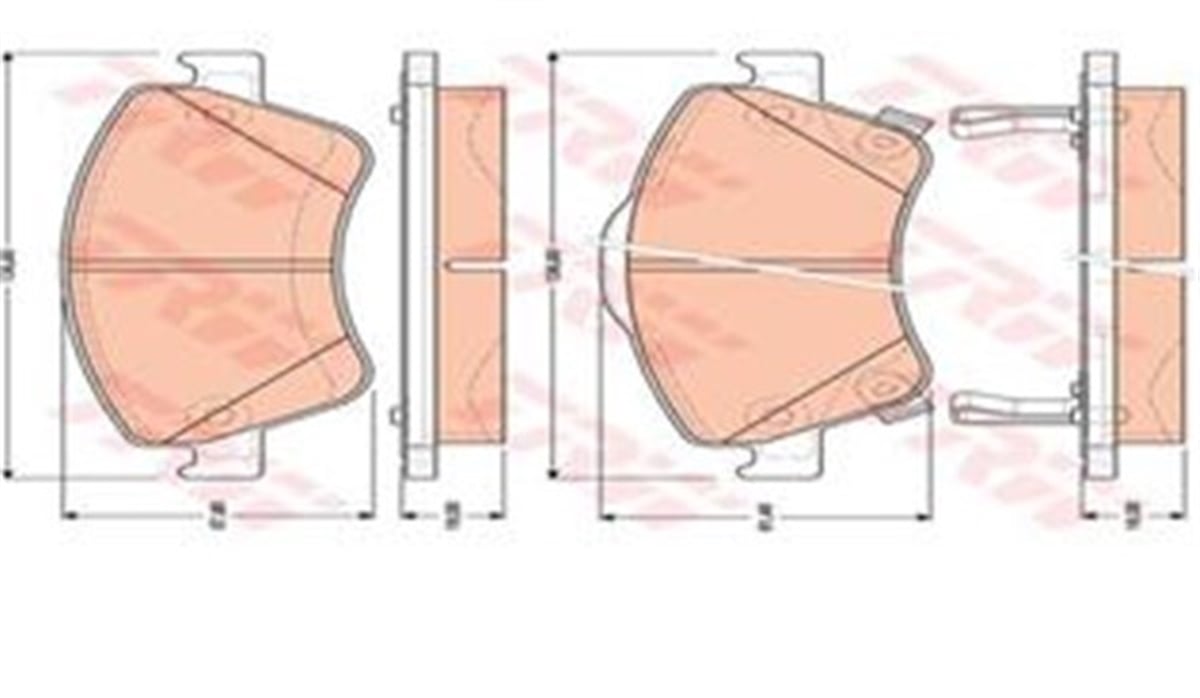 COROLLAÖN BALATA AURIS-COROLLA 1.3 1.4D-1.4 VVTI-1.6 VVTI-1.8-2.0D-4D-2.2D 07 10 TRW GDB3481TRWTRW GDB3481