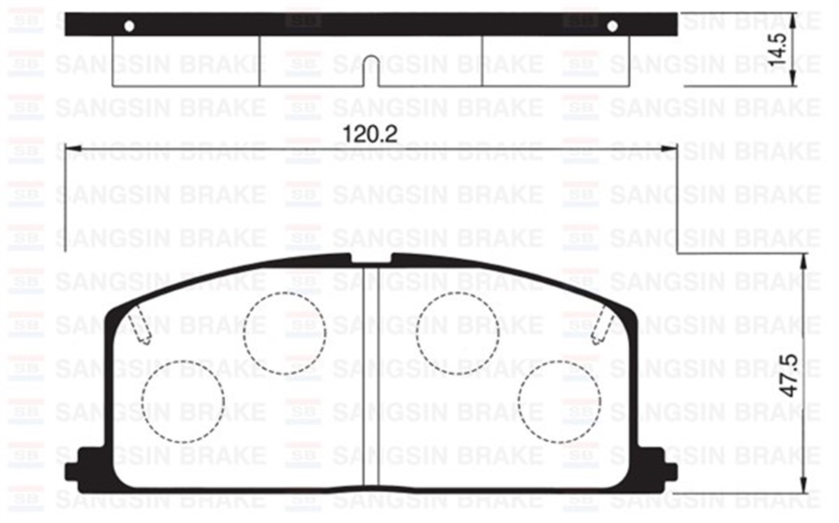 COROLLAÖN BALATA COROLLA-CAMRY-CORNA-CARİNA 95 GDB323 SANGSIN SP1105SANGSINSANGSIN SP1105