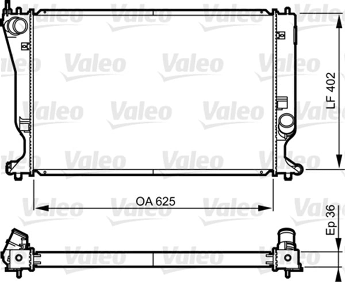 COROLLARADYATOR COROLLA VERSO 2.2 D-4D 05-09 MEK 625X402X36 VALEO 735573VALEOVALEO 735573