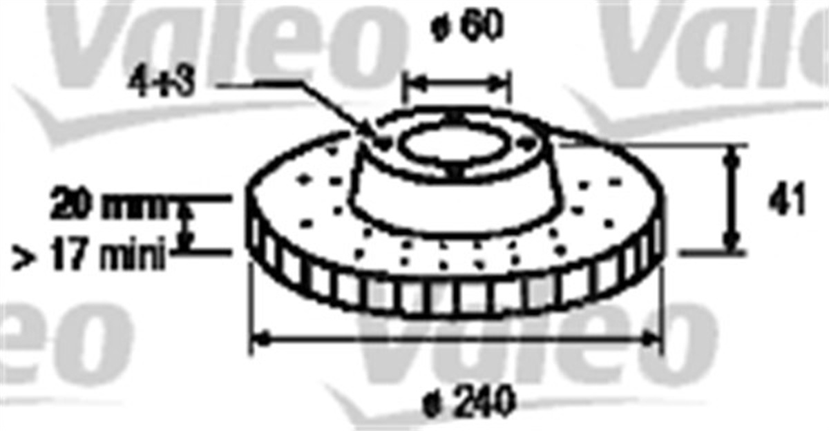 CORSAÖN FREN AYNASI CORSA C 1.0-1.2 1.7 D 00 ABS Lİ 240X19.8X6DLXHAVALI VALEO 186790VALEOVALEO 186790