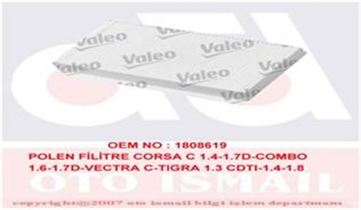 CORSAPOLEN FİLTRESİ COMBO 01 CORSA C 00 VECTRA C 02 TIGRA 04 SIGNUM 03 1.4-1.6-1.8-16V-1.2-2.0DTI VALEO 698711VALEOVALEO 698711